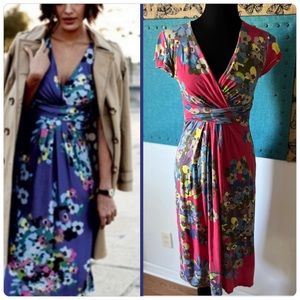Boden Floral Dress 4L 4 S Long